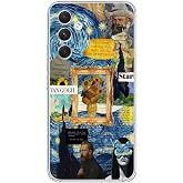 Manitoba Samsung Galaxy A55 Uyumlu Van Gogh Tasarımlı Şeffaf Telefon Kılıfı, &Ccedil;ok Renkli