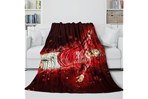 REIPOL Ronaldo Warme Decke - Fußball Weiche Decke Für Kinder Jugendliche Erwachsene - Für Reisen Camping Bettwaren Wohnzimmer Dekor - Weihnachten Geburtstag Hochzeit Geschenk Idee(150x200cm)