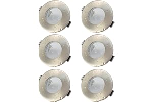Allesgute Lot de 6 spots encastrables IP44, étanches, avec douilles GU10, idéaux pour salle de bain, douche et extérieur Convient aux lampes halogènes MR16 et aux modules LED (sans l'ampoule)