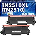 TN2510XL TN2510 Toner Cartridge Compatible for Brother TN-2510XL TN-2510 TN 2510XL for MFC L2800dw HL-L2400DWE HL-L2400DW DCP-L2665DW MFC-L2860DWE MFC-L2860DWE DCP-L2627DW DCP-L2627DWE (2-Black)
