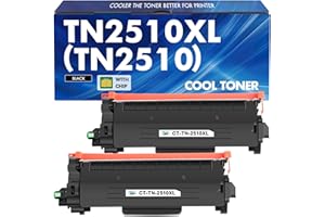 COOL TONER TN2510XL TN2510 Toner Cartridge Compatible for Brother TN-2510XL TN-2510 TN 2510XL for MFC L2800dw HL-L2400DWE HL-L2400DW DCP-L2665DW MFC-L2860DWE MFC-L2860DWE DCP-L2627DW DCP-L2627DWE (2-Black)