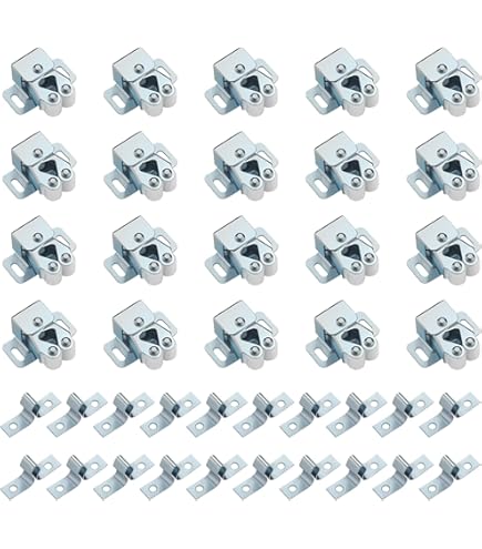 Fermaporta A Rullo Con Molla In ABS Bianco | Per Armadi E Mobili | Confezione Da 5 Pezzi - Foto 7