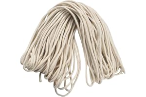 COZLLY Docht für öllampen 5 mm Runddocht Öllampe Kerze Öllampendocht Baumwolle Ersatz Docht Geflochtener Länge 25 m Baumwolle Docht Rund Öllampen Docht Kerzendocht für Öllampen