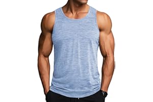 MAGCOMSEN Herren Tank Tops Leicht Achselshirt Ärmellos Quick Dry Sport T-Shirt Laufen Fitness Tankshirts Sommer Outdoor Funktionsshirt