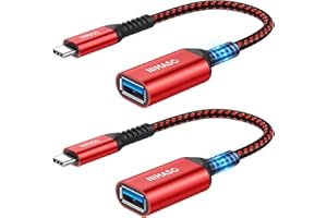 Nimaso USB C Adapter, 2 Stücke OTG USB Typ C auf USB 3.0 Adapter für iPad Pro 2020,MacBook Air 2020/2018,MacBook Pro 2018,Dell XPS 15,Galaxy S20/S10,Huawei P30,Google Pixel 3XL iPhone 15 und mehr