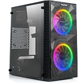 REVENGE Magic Mikro Atx 2 Rainbow Fanlı Mesh Panel Akrilik Gaming Oyuncu Bilgisayar Kasası (0, Watt)