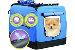 Zampa Pet Portable Crate – Great for Travel, Home and Outdoor – for Dog’s, Cat’s and Puppies – Comes with A Carrying Case