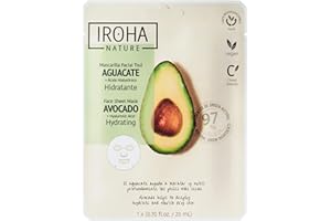 Iroha Nature - Mascarilla Facial Hidratante con Aguacate y Ácido Hialurónico | Nutrición Profunda Todo Tipo de Piel | Resultados en 15 Minutos | 100% Vegana y Cruelty-Free