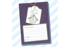 CYDPRINTING A5 Change of Address Moving House New Home Pads Packs Letters Notes Sheets (Swing Tag) (with Envelopes, Swing Tag)