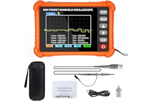 Kethvoz Mini Oszilloskop 500 kHz Bandbreite, 2.5 MS/s Abtastung, Handheld USB Oscilloscope mit 2,8" TFT Anzeige Auto/Normal/Single Trigger Funktionen KE-500K