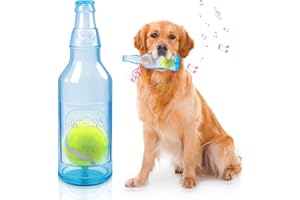 Shepinsky Squeaky Chew Dog Toys, Indestructible Dogs Toy with Tennis Ball, Durable Puppy Boredom Toys for Playtime &Training, for Energetic Small Medium Large Pups(Blue, L)