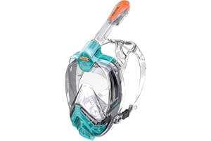 Seac Libera, Maschera Integrale da Snorkeling di Nuova Generazione, Silicone Ipoallergenico, Sgancio Rapido, 4 Taglie, trasparente/verde, JUNIOR