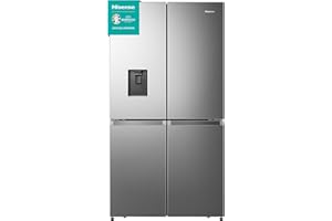 Hisense RQ758N4SWSE - Frigorífico, Puerta Americana, WiFi, Metal Tech Cooling, Total No Frost, Capacidad Neta 609 L, 1.78 m Inox