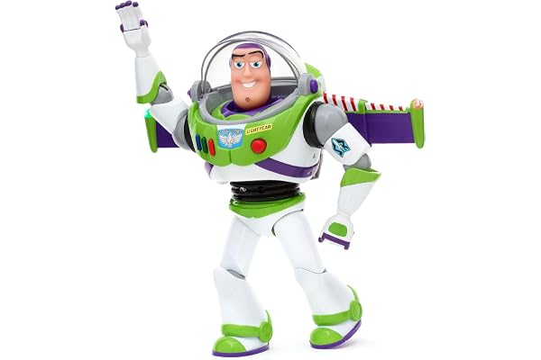 Disney Store Official, Toy Story, Buzz Lightyear, Figura parlante, 36 cm | Figura interactiva de Buzz Lightyear con más de 15 frases en inglés. Ideal para jugar. Producto apto a partir de 3 años