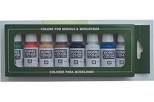 Vallejo Model Color Wargames Basics Acrylic Paint Set - Assorted Colours (Pack of 8)