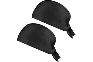 Mikihat Kochmütze Piratenmütze Küchenmütze Verstellbar Atmungsaktiv Mütze Unisex 2 Stücke Kopfbedeckung Damen Herren Hotel Restaurant Backen Kochen BBQ Halloween Weihnachten Party Kostüm Zubehör