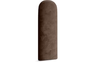 Muralo Panel tapicerowany, owalna poduszka ścienna, zagłówek łóżka, panel ścienny, do sypialni, salonu, łóżka, nowoczesna, luksusowa, wyściełana tapicerka (brązowy, 30 cm x 80 cm)