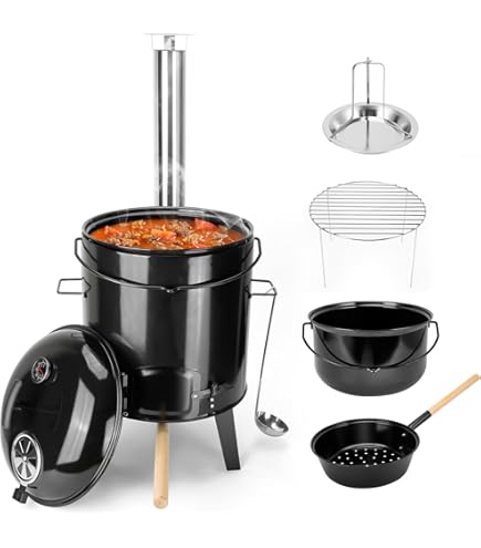 Najder Ungarischer Gulaschkessel 16L - Emaillierter Stahl Kochkessel Für Lagerfeuer