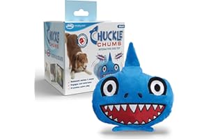 JML Chuckle Chums Dog Toy - a Fun Birthday Present, Interactive Dog Toys with Motion Activated Sounds and Movements, Enrichment Toy, Boredom Relief, Durable, Machine Washable Pet Companion, Shark