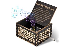 Careign Valentines Romantic Gifts for Her Girlfriend,Wooden Hand Crank Music Box, Birthday Gifts for Women Wife on Valentines Day Anniversary Christmas…