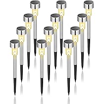 Wakects Solar-Bodenleuchten (2 Stück) – 6 LED, Aluminium, IP68 Wasserdicht, Gelbes Licht Für Garten & Wege
