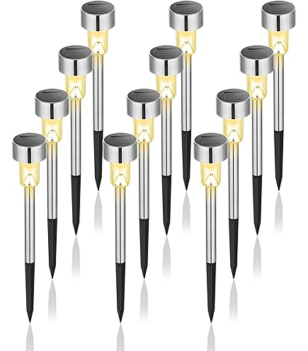 tectake® LED-Buitenlamp op Zonne-energie - Tuinlamp, 24 Stuks - Met Automatische Inschakeling - Roestvrij Staal - Kleurrijk