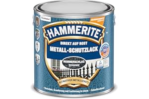Hammerite Metallschutzlack Hammerschlag, Schwarz, 2,5L