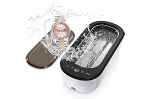 BUBBACARE Ultraschallreinigungsgerät Brille, 300ml Brillenreinigungsgerätfür mit 4 Moduseinstellungen 40KHz, Professioneller Ultraschallreiniger für Schmuck, Brillen, Uhren, Ringe, Halsketten, Rasierer