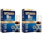 Nutraxin Vitamin B12 Sprey 1000 &micro;g Metilkobalamin, Y&uuml;ksek Emilim, Vegan Uyumlu, Ağız Yoluyla Takviye Edici Gıda, 15 ml (2 pak