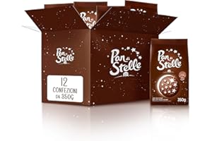 Pan di Stelle Biscotti Frollini con Cacao, Cioccolato e Latte Fresco Italiano, Colazione Ricca di Gusto, 12 Confezioni da 350 g