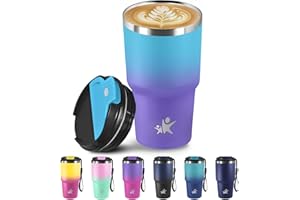 Grsta Termo Cafe 20oz, Vaso Termico, Taza Termica, Cuerda Removible, Vaso Termo Aisladas Con Tapa a Prueba de Fugas, Vaso Termico Cafe Hermético para Café Frío y Caliente, Leche y Té