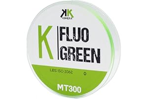 Kimera Mt 300, K, Filo da Pesca Unisex Adulto, Verde Fluo, 0.18