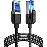 UGREEN Cavo Ethernet Cat 8 Nylon, 40Gbps 2000MHz Alta Velocità Cavo Lan, Cavo di Rete F/FTP per Gaming PS5/PS4 Router Modem C