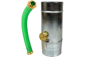 SÜDMETALL - Premium Zink Regenwassersammler 120 mm mit Schlauch- und Fassanschluss für das Fallrohr - Titanzink Regensammler 75% Wasser-Ertrag - Wassersammler für Regentonnen vom Fachhandel entwickelt