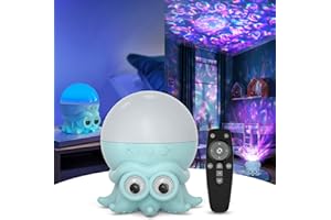 Moredig Sensory Lights for Bedroom, Galaxy Projector Night Light with 5 Brightness Levels, Timer, 14 Lighting Modes, Star Projector for Kids Room, Octopus Ocean lamp, Christmas Gifts for Kids