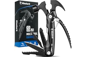 Hinshark Idee Regalo Uomo, 12 in 1 Multiuso Gadget Utili, Regalo Uomo Compleanno Regali Natale Originali, Regali per Lui/Papà, Attrezzo Campeggio Accessori Utili, Regali Secret Santa