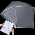 NALACAL Clear Document Folder, L Type Transparent Project Sleeves Project Pockets Plastic Folders for Office and School, Transparent Color L-Type Folders Copy Safe Project Pockets(60Pcs)(12 * 8.5in)