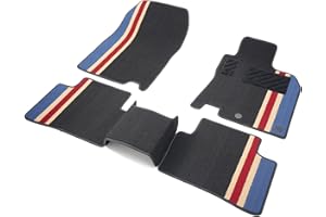 Crokomat Car Mats Fit Nissan Qashqai 2014-2021 J11 Tailored Deluxe Car Floor Mats Velour Carpet with Rubber Back Set of 5 Pieces Accessories For 2015 2016 2017 2018 2019 2020 2021