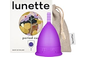 Lunette Copa Menstrual Reutilizable 100% Silicona de Grado Médico - Violet - Modelo 2 para Flujo Normal o Abundante