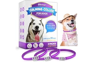 Find Back Beruhigendes Halsband für Hunde, 3 Pack Natürliches Beruhigungsmittel für Hunde, verstellbare Pheromon-Beruhigungshalsbänder, 90 Tage Angstlinderung, Stress, Anti-Stress-Hundehalsbänder