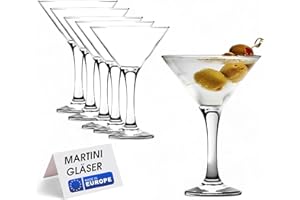 vienberg Lot de 6 verres à cocktail Martini Cosmopoliten Manhattan Margarita Sidecar - 175 ml - Fabriqués en Europe