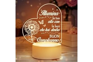 VETBUOSA Regalo Donna compleanno, Regalo Compleanno - Incisione Luci Notturne per Donna Compleanno, Regalo Compleanno per Donna, Mamma, Migliori Amici, Sorelle, Colleghi, Moglie, Regalo Compleanno per Lei