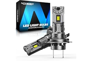 NOVSIGHT Bombilla H7 LED 120W 32000LM 6500K Canbus Lámparas LED H7 Coche Kits de Bombilla para Faro Delantero, Diseño Mini Halógeno 1:1, No Requiere Adaptador, 2 Piezas