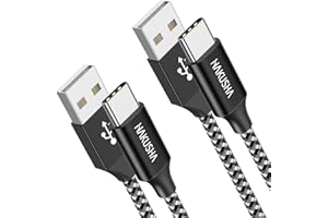 HAKUSHA Cable USB C Carga Rápida, [2Pack 2M/3.1A] Cable carga rapida tipo c para Samsung S23 S22 S21 S20 S10 S9 S8 Note 20 10 A72 Xiaomi Redmi Note 11 Huawei P30 20 Google Pixel 7 Pro Switch PS5