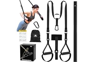 flintronic Sling Trainer Set, Suspension Trainer System, Suspension Trainer Home Gym Equipment with Adjustable Door Anchor, Professional Gym Fitness Training Straps for Indoor & Outdoor