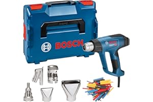 Bosch Professional: opalarka GHG 23-66 (temperatura do 650°C, 4 programy pracy z możliwością personalizacji, dysze, zestaw koszulek termokurczliwych, walizka L-BOXX)