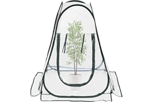 Tesmotor Mini Serra, Piccola portatile copertura per piante, Tenda Di Crescita Delle Piante per interni esterni 70 x 70 x 80 cm