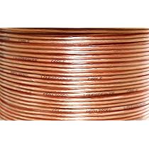 IStrand Premium 18 AWG 2 X 69 Strand Oxygen Free Copper/OFC Speaker Cable/ Wire - Clear Transparent Outer Jacket With Red Polarity Marker – Outer Dimensions Of Cable 5.6mm X 2.8mm (10m