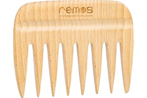 ‎REMOS PROFESSIONAL BODY CARE REMOS Holzkamm aus heimischem Buchenholz mit Griffkerbe 9 cm