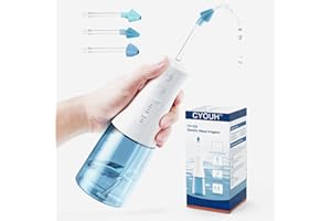 CYOUH Nasal Irrigation System - Electric Neti Pot Sinus Rinse Machine for Nasal Care, Neti Pot 300 ml, with 3 Nasal Tips, 4 Modes, Suitable for Adult Nasal Wash（Sea Blue）